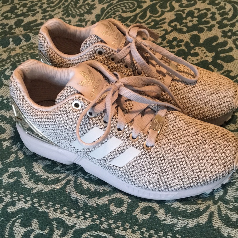 Gray & Silver Knit Adidas, Like New!